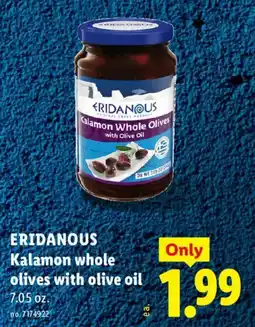 Lidl Eridanous Kalamon whole olives with olive oil offer