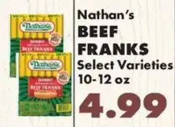 Sullivan's Foods Nathan's beef franks offer