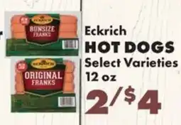 Sullivan's Foods Eckrich hot dogs offer
