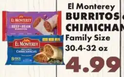 Sullivan's Foods El Monterey burritos and chimichangas offer