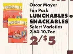 Sullivan's Foods Oscar Mayer Lunchables or Snackables offer