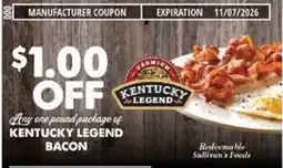 Sullivan's Foods Kentucky Legend Bacon offer