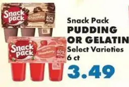 Sullivan's Foods Snack Pack Pudding or Gelatin offer