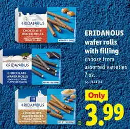Lidl Eridanous wafer rolls offer
