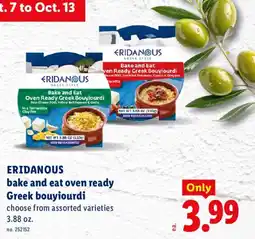 Lidl Eridanous bake and eat oven ready Greek bouyiourdi offer