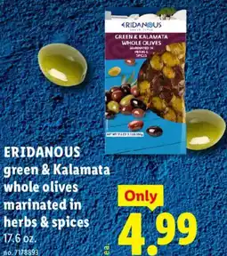 Lidl Eridanous green & Kalamata whole olives offer