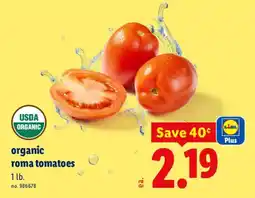 Lidl organic roma tomatoes offer