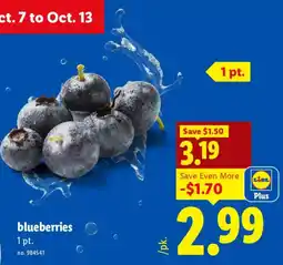 Lidl Lidl blueberries offer