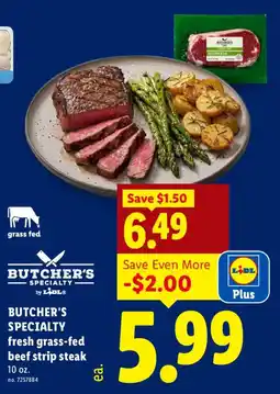 Lidl Butcher's Specialty fresh grass-fed beef strip steak offer