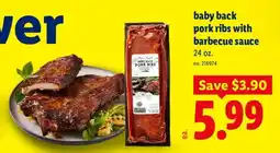 Lidl baby back pork ribs with barbecue sauce offer