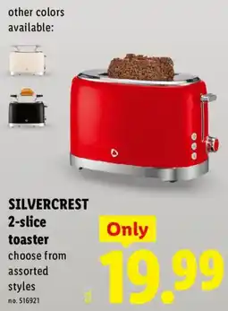 Lidl Silvercrest 2-slice toaster offer