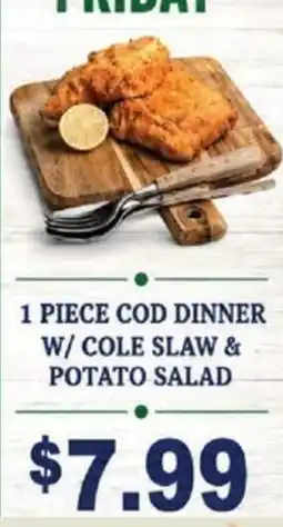 Sullivan's Foods 1 piece cod dinner offer