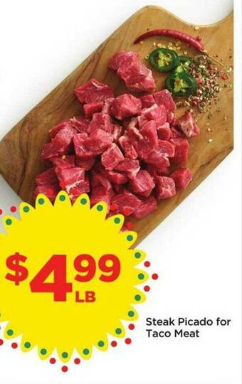 Food 4 Less Steak Picado For Taco Meat offer