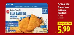 Lidl Ocean sea beer battered haddock offer