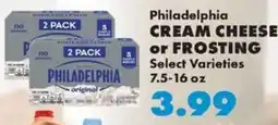 Sullivan's Foods Philadelphia cream cheese or frosting offer