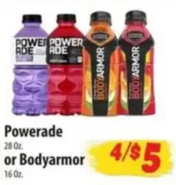 Food Giant Powerade or Bodyarmor offer