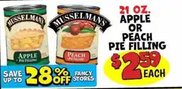 Ollie's Musselman's apple or peach pie filling offer