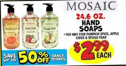 Ollie's Mosaic hand soaps offer