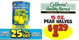 Ollie's California healthy harvest pear halves offer