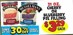 Ollie's Musselman's cherry or blueberry pie filling offer