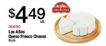 Jons International Los Altos Queso Fresco Cheese offer