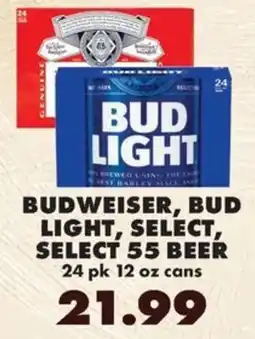 Sullivan's Foods Budweiser, Bud Light, Select, Select 55 Beer offer