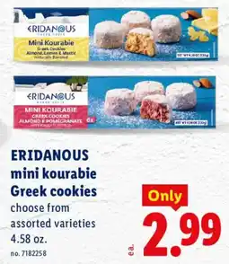 Lidl Eridanous mini kourabie Greek cookies offer