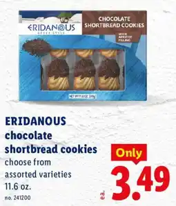 Lidl Eridanous chocolate shortbread cookies offer