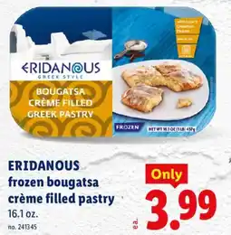 Lidl Eridanous frozen bougatsa crème filled pastry offer