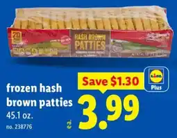 Lidl Lidl frozen hash brown patties offer