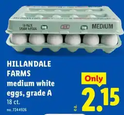 Lidl Hillandale Farms medium white eggs, grade A offer