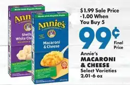 Sullivan's Foods Annie's Macaroni & Cheese offer