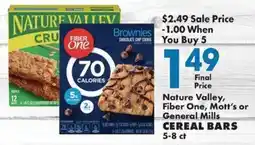Sullivan's Foods Nature Valley, Fiber One, Mott's or General Mills Cereal Bars offer