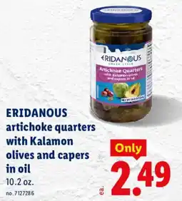 Lidl Eridanous artichoke quarters with Kalamon olives and capers in oil offer