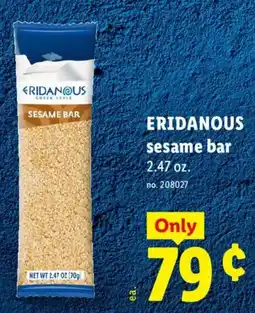 Lidl Eridanous sesame bar offer