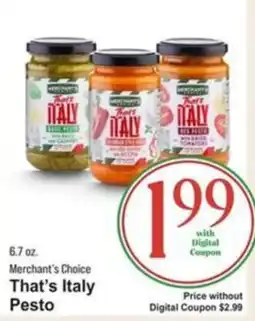 Food Giant Merchant's Choice That's Italy Pesto offer