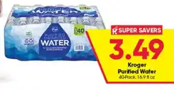 Ruler Foods Kroger Purified Water offer