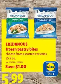 Lidl Eridanous frozen pastry bites offer