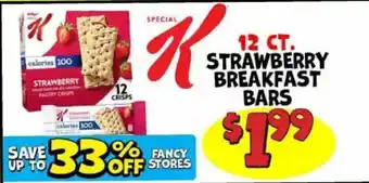 Kellogg's strawberry breakfast bars