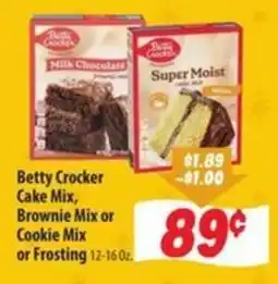 Food Giant Betty Crocker cake mix, brownie mix or cookie mix or frosting offer