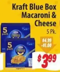 Food Giant Kraft Blue Box Macaroni & Cheese offer