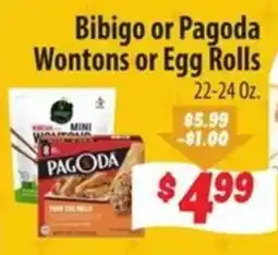 Food Giant Pagoda wontons or egg rolls offer