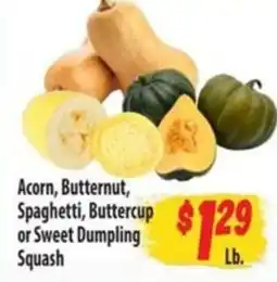 Food Giant Acorn, Butternut, Spaghetti, Buttercup or Sweet Dumpling Squash offer
