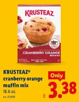 Lidl Krusteaz cranberry orange muffin mix offer