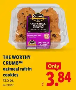 Lidl The Worthy Crumb oatmeal raisin cookies offer
