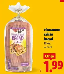 Lidl Lidl cinnamon raisin bread offer