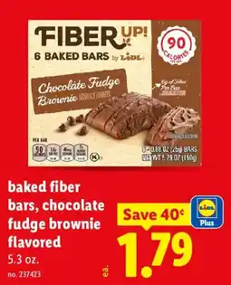 Lidl Lidl baked fiber bars, chocolate fudge brownie flavored offer