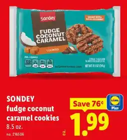 Lidl Sondey fudge coconut caramel cookies offer