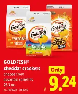 Lidl Goldfish cheddar crackers offer