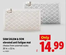Lidl Sam salem & son elevated anti fatigue mat offer